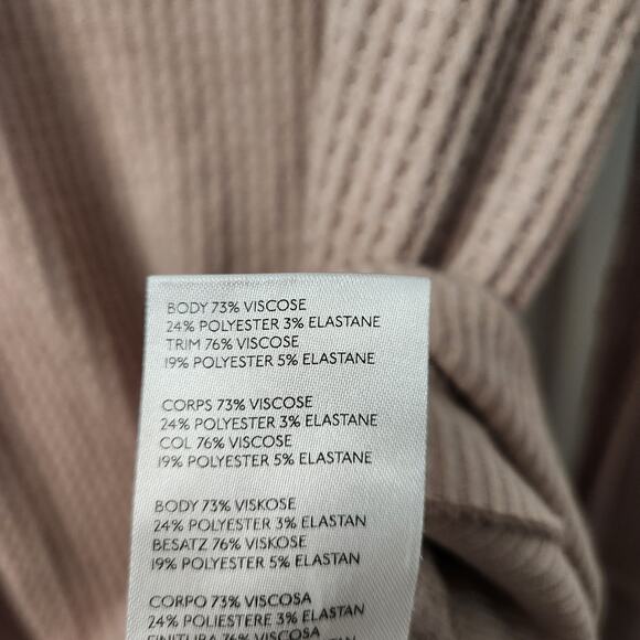 Free People We The Free Thermal Oversized Tunic Top M Tan Minimalist Casual - Picture 6 of 8